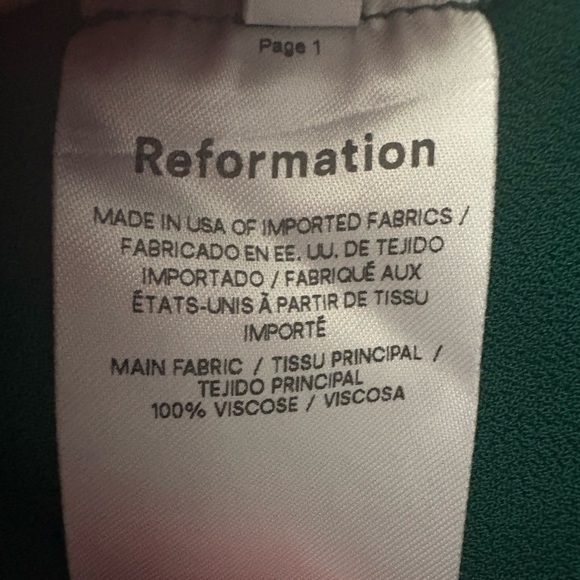 🌿 Reformation Juni Mini Dress | Size 4 | Deep Green Floral Long Sleeve - Picture 8 of 10